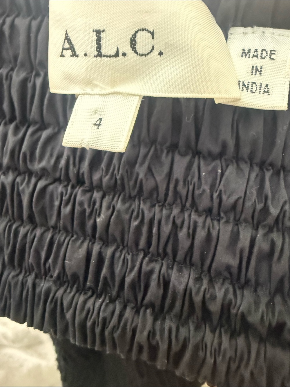 A.L.C. BLACK CUTOUT PLEATED MAXI DRESS SZ 4 - Picture 3 of 10